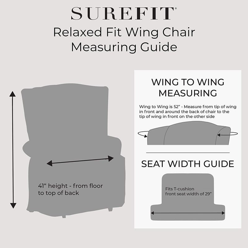 Surefit غطاء كرسي ونج باك بزاوية T من SureFit Essential - غطاء كرسي مريح يناسب الأريكة / مثالي لحماية كرسيك المفضل - Image 4